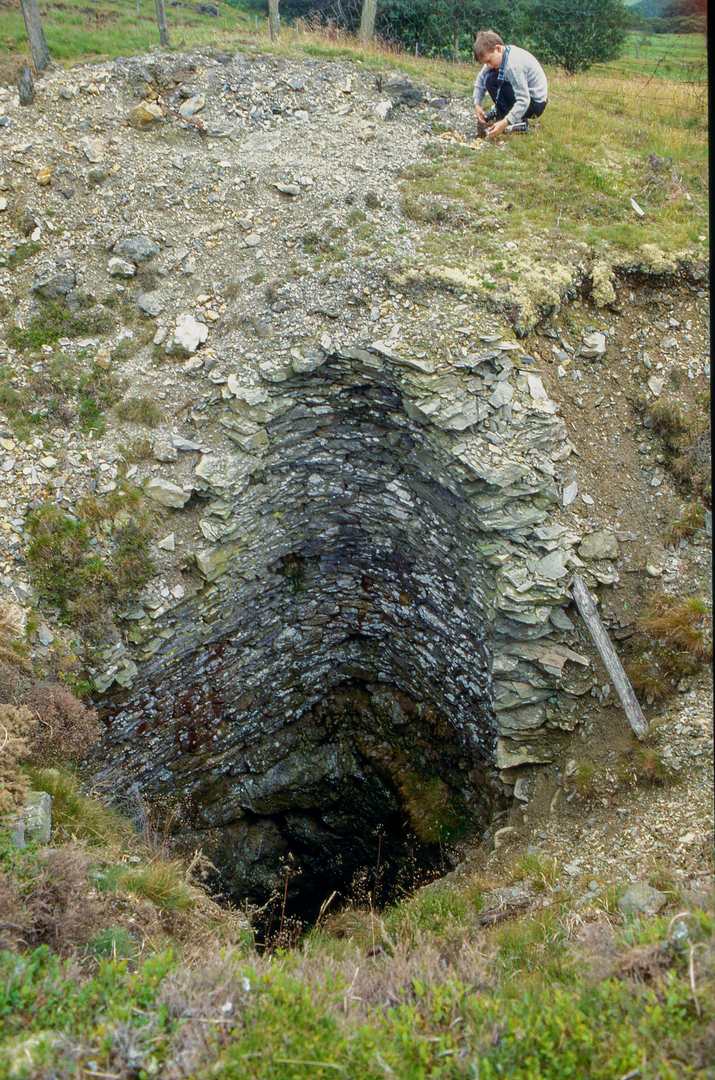 Engine shaft Logaulas August 1986, submitted by Dickie Bird on 14-03-2026.
© Richard Bird Engine shaft Logaulas August 1986